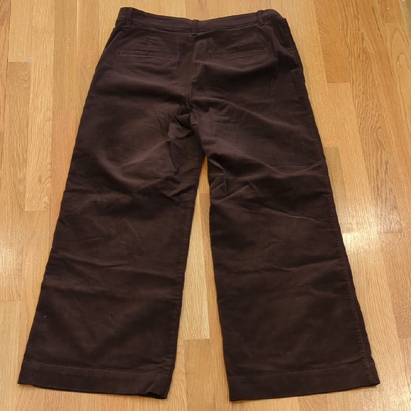 Ann Taylor LOFT Brown Corduroy Palmer Pant Wide Leg Patch Pocket Sz 10 - Picture 8 of 9